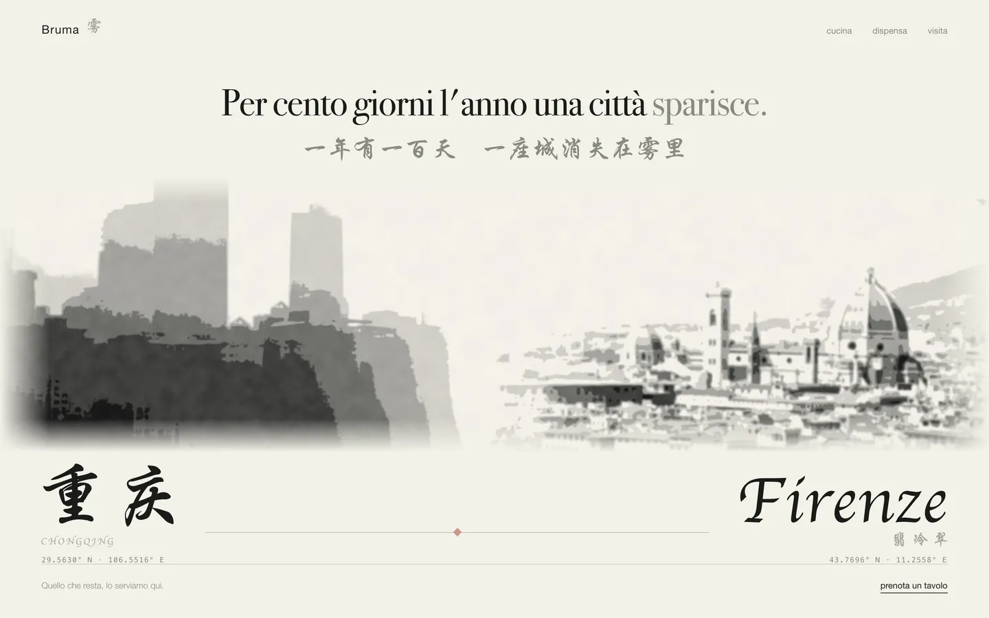 Bruma — Chongqing, piccante, Firenze